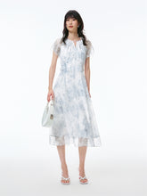 Women's Raglan Sleeve Allover Print Dress